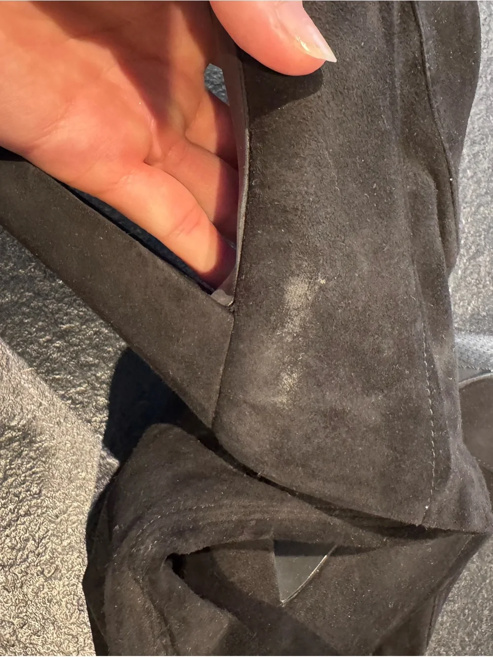 Stuart Weitzman Black Over-the-Knee Suede Boots